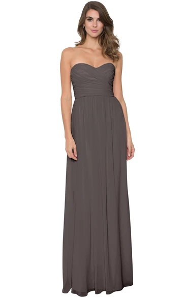 Criss-Cross Sleeveless Sweetheart Chiffon Muti-Color Convertible Bridesmaid Dress