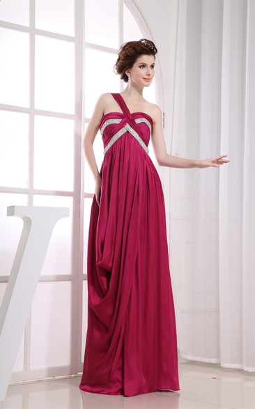 Sleeveless Maxi Embroideries Beading and Dress With Pleats