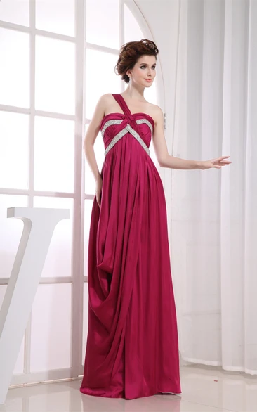 Sleeveless Maxi Embroideries Beading and Dress With Pleats