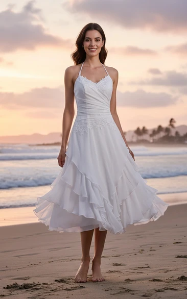 Breezy Tropical Short Bridal Dress