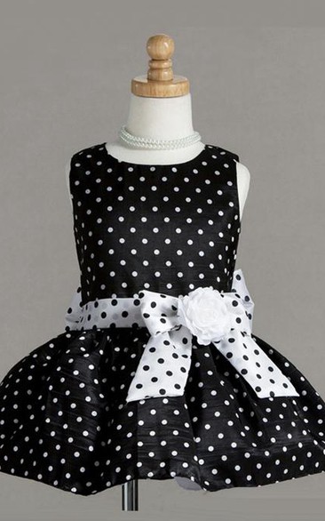 Mini Bowed Floral Flower Girl Dress