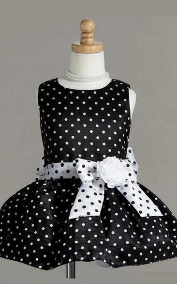 Mini Bowed Floral Flower Girl Dress