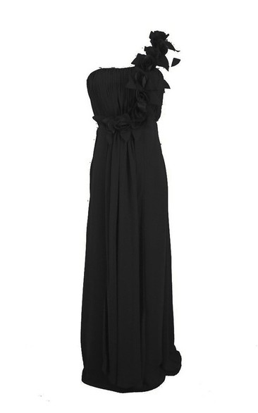 Strapless Floor-length Wedding Dress With 3D Flower