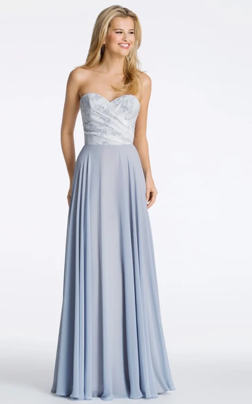Sleeveless Sweetheart Appliqued Chiffon Bridesmaid Dress