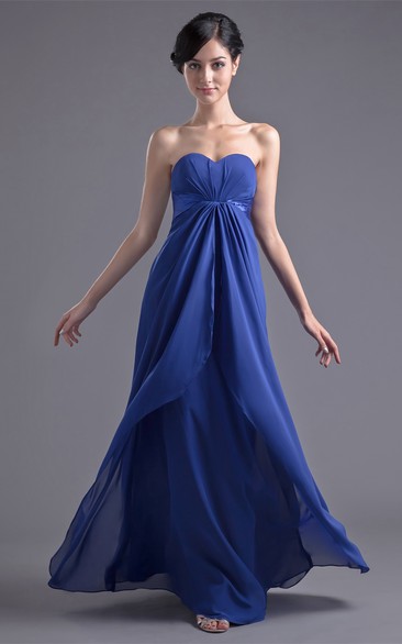 Charming Sleeveless Sweetheart Chiffon Satin Bridesmaid Dresses