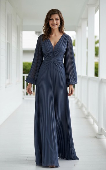 Elegant Navy Mother of the Bride Gown