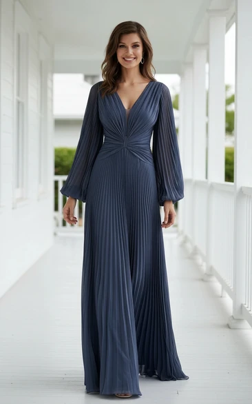 Elegant Navy Mother of the Bride Gown