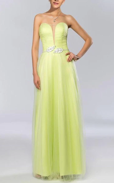 Unique Sweetheart Beading Floor Length Prom Dress