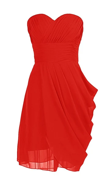 Sweetheart Wedding Dress With Drapping and Pleat