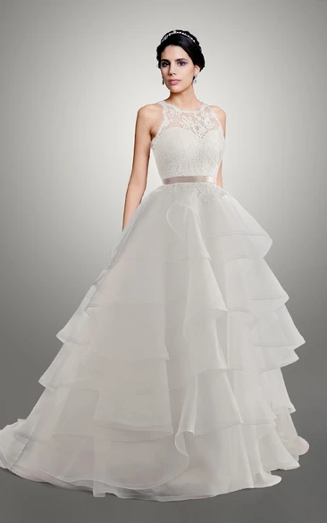 Beaded A-Line Sweetheart Taffeta Wedding Dress With Bow