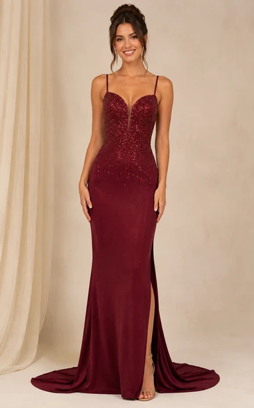 Mermaid Sweetheart Sequins Prom Dress with Sequins