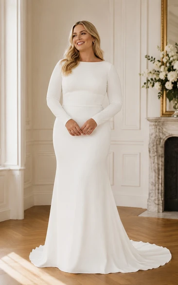 Conservative Long Sleeve Bridal Gown