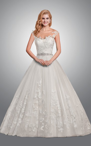 Ball Gown Lace Wedding Dress Styles With Sexy Back
