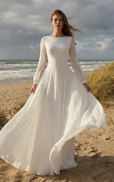 Minimalist Temple LDS Wedding Dress