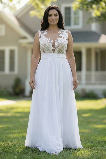 sheer boat neck wedding dress Boat Neck Wedding Dress by Deklaire Bridal 507