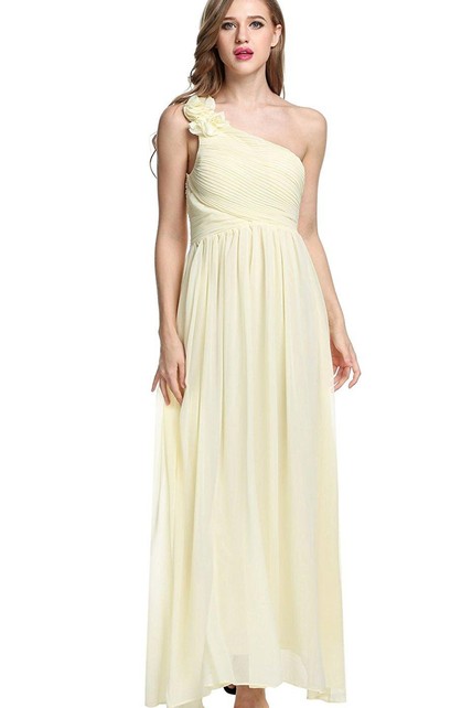 Paloma Chiffon Dress | Made To Order Yellow 黄色 フラワードレス