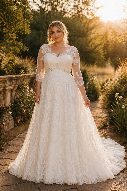 lace v neck open back wedding dress V-neck Casual Bridal Gown,Open Back Bridal Dress,WD00745, US18W / Black main image 1