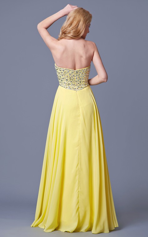 Charming Jewel-beaded Flyaway Chiffon Gown - 2