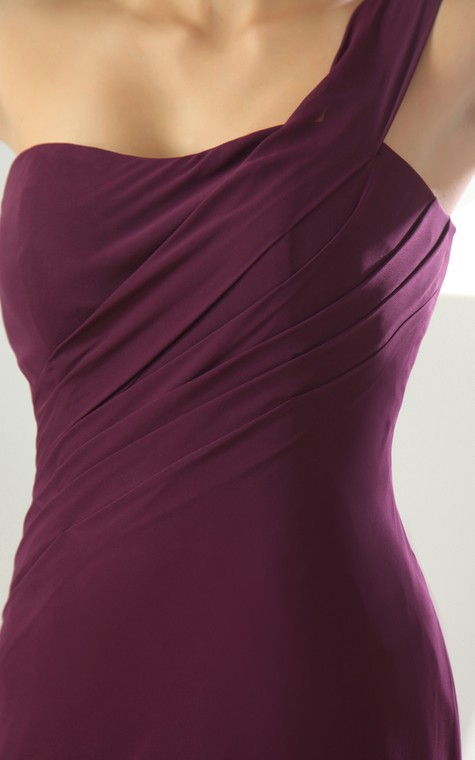 Adorable Chiffon Sleeveless Floor-Length Dress With Ruching - 7