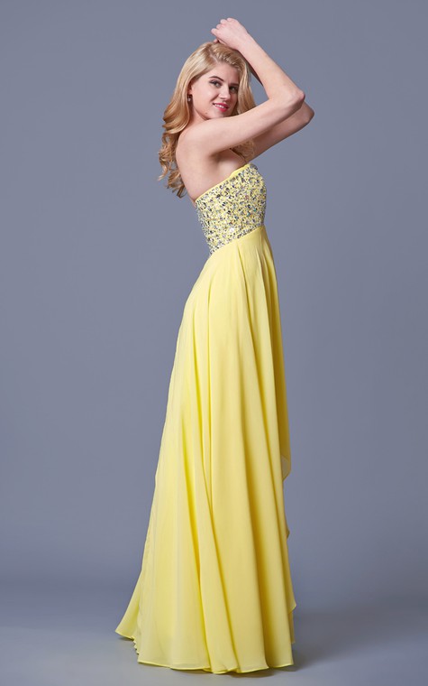 Charming Jewel-beaded Flyaway Chiffon Gown - 3
