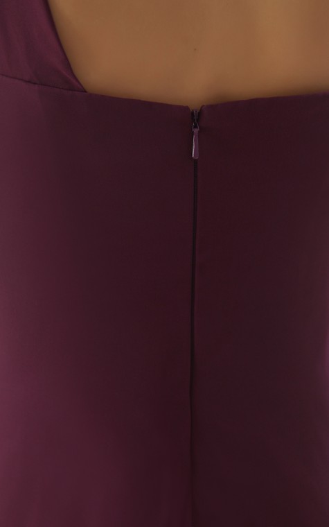 Adorable Chiffon Sleeveless Floor-Length Dress With Ruching - 6
