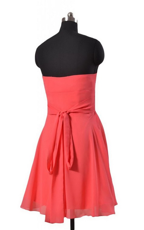 Sweetheart Pleated Chiffon A-line Gown With Floral Sash - 3