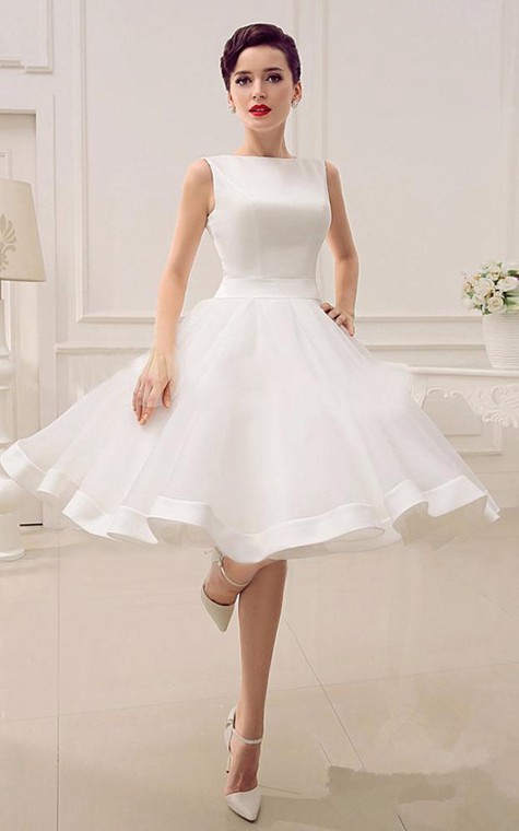 A-Line Sweetheart Sleeveless Backless Organza Dress - 1