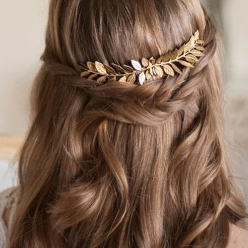 Vintage Western Style Style Golden Olive Leaf Hair Comb