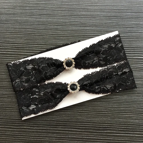 Schwarzer Strass-Spitzen-Gimbal, sexy Spitze, innerhalb von 16-23 Zoll
