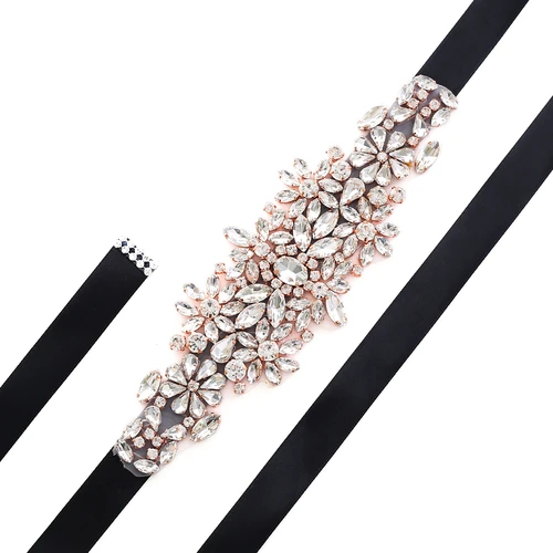 Cinturón de novia elegante con cuentas