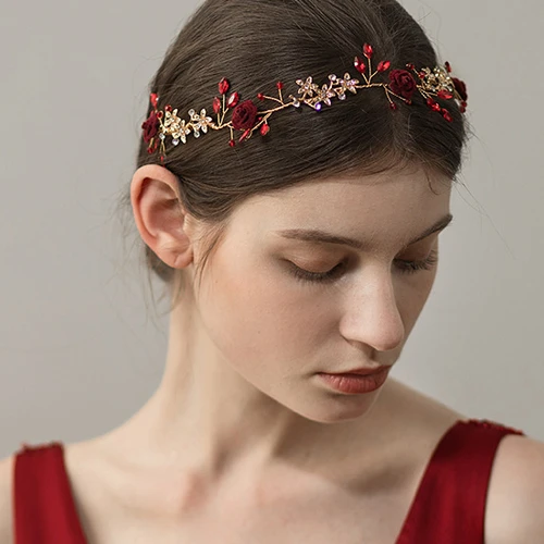 Flower Retro Style Rhinestone Headband