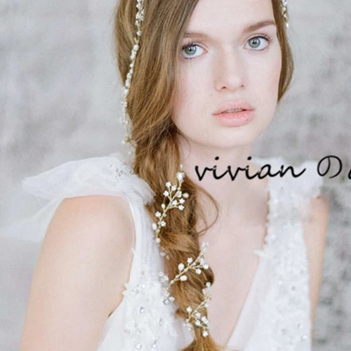 Western Style Natural Freshwater Pearl Noble Bride Headdress Soft Crown