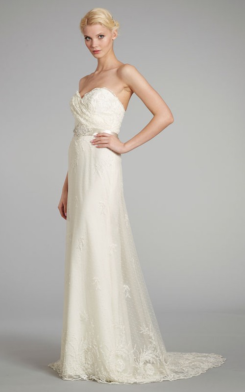 Pleated Bodice Wedding Dress