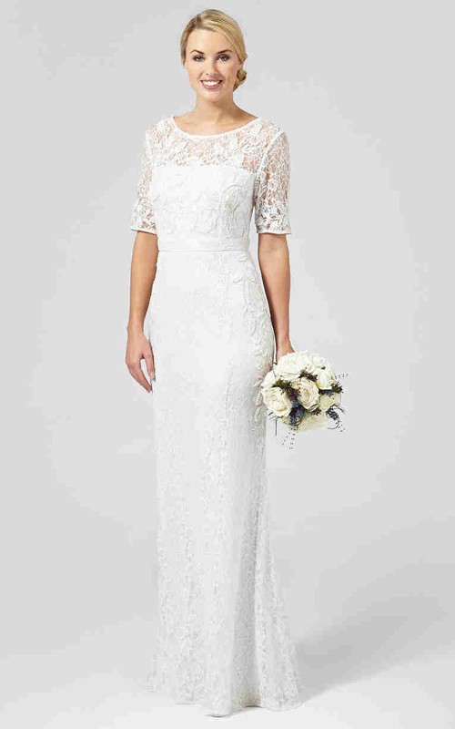 Keyhole Lace Wedding Dress
