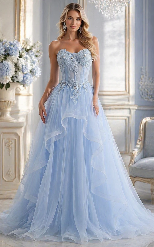 Robe de bal décontractée en dentelle et tulle, longue jusqu'au sol, coupe trapèze, sans manches, ornée de perles et de perles.