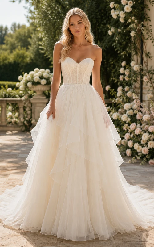 Robe de mariée minimaliste en satin, robe de bal bustier à traîne, décolleté cœur