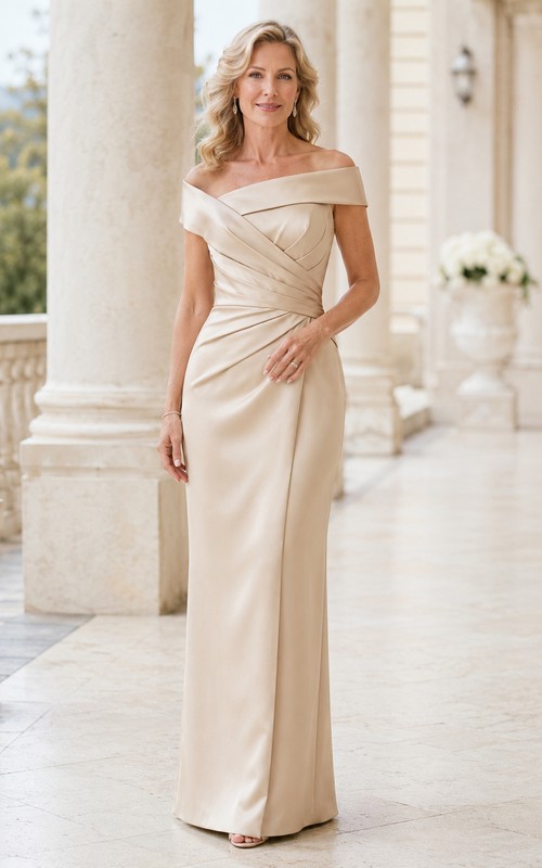 champagne mother of groom dress Mother-of-the-Bride Dresses Kens Steak House Salad Sequin sku_355446 Color:Red Wine ($118.66) Stretch Satin Silhouette