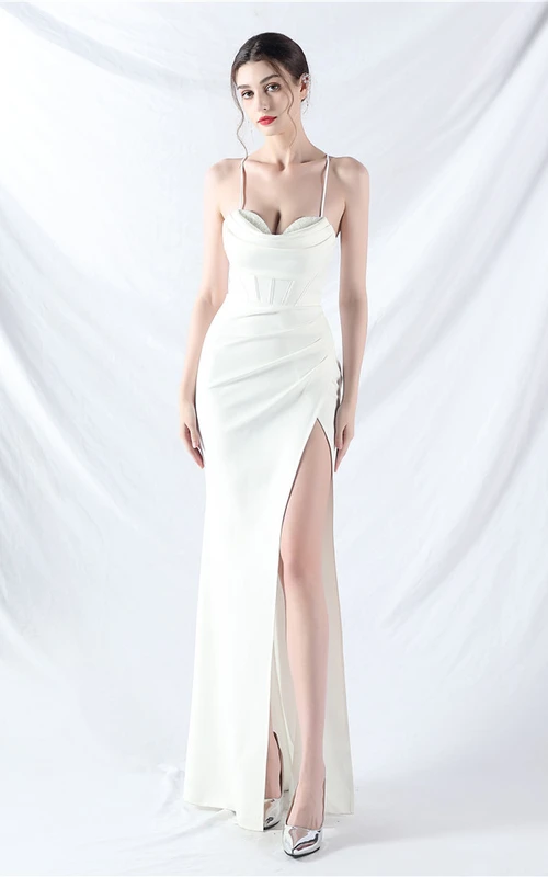Palace Fishbone Vest Waist Heavy Craft Beading Tube Top Suspender High-End Evening Dress