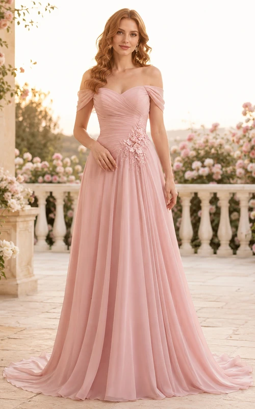 Robe de soirée romantique rose poudré en tulle spaghetti trapèze