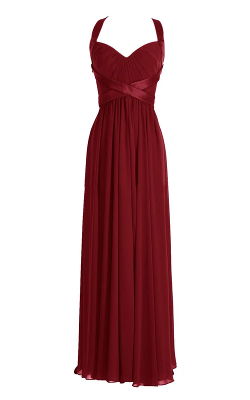 Robe de reine Anne avec ceinture en satin et dos nu en forme de goutte d'eau