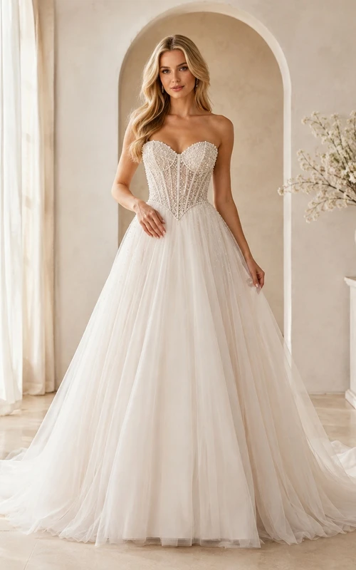 Simple A-line a Elegant Bridal Formal Wedding Dress