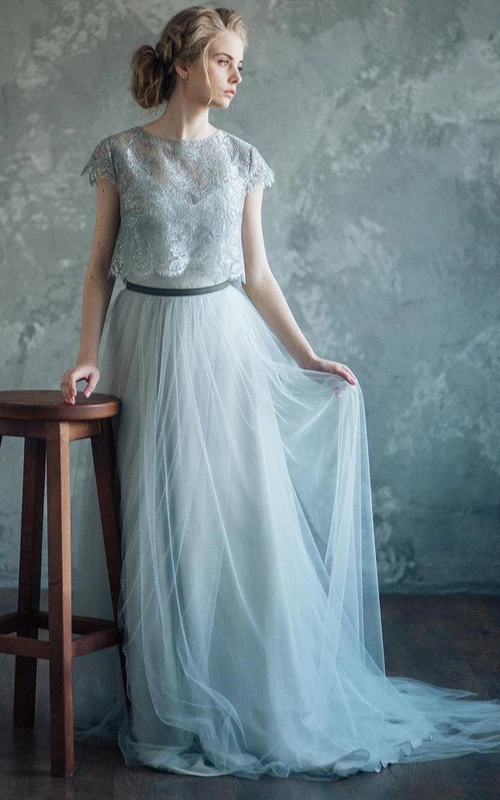Blaugraues Borgia-Hochzeitskleid
