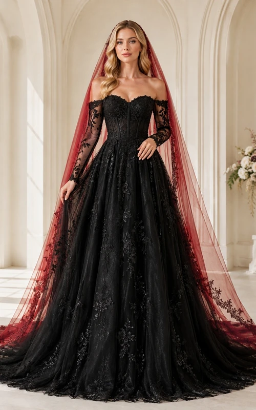 Vestido de novia bohemio, elegante y de manga larga, edición B, corte A, encaje.