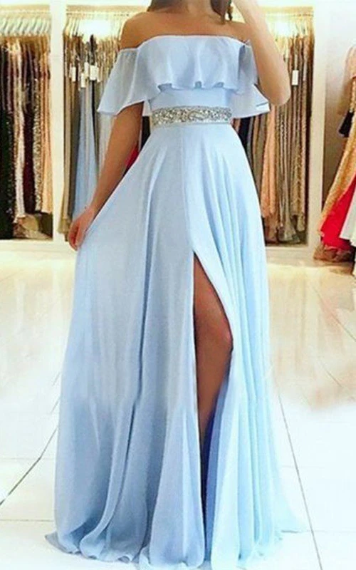 Robe de soirée décontractée en mousseline de soie, coupe trapèze, sans manches, longue jusqu'au sol, ornée de perles et de plis.
