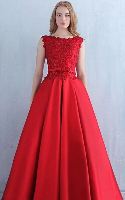 Rotes Vintage-Spitzen-Abendkleid, langes Abendkleid für Brautjungfern und Brautjungfern