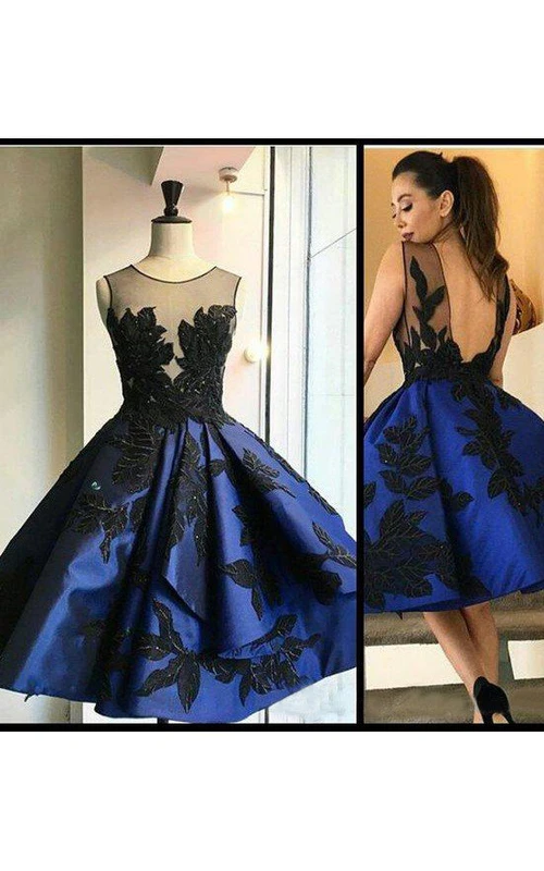 Robe de bal sans manches en satin, dos nu plongeant en V, longueur thé, idéale pour les retrouvailles.