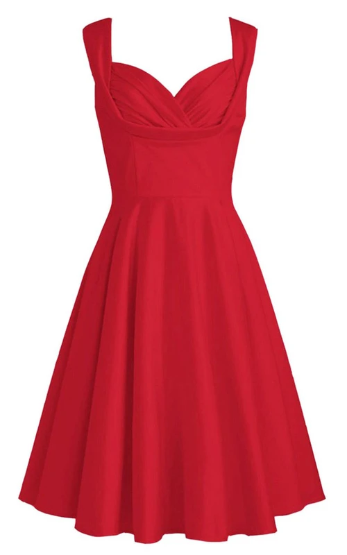 Queen Anne A-Linien-Kleid mit Falten
