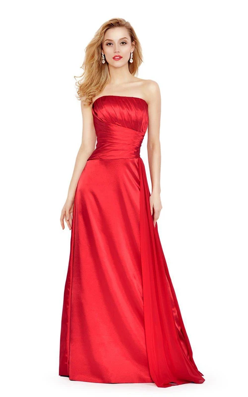 Robe longue bustier trapèze à plis