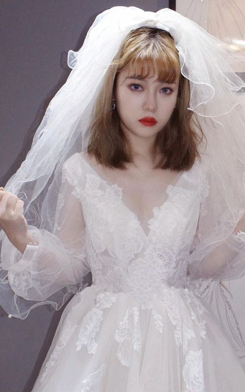 Voile de mariée en tulle souple et bouffant, plusieurs couches