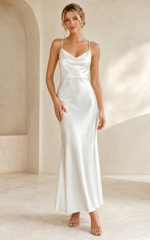 Einfaches, lässiges Etuikleid für Strand und Freizeit, weißes Cocktailkleid mit Wasserfallausschnitt